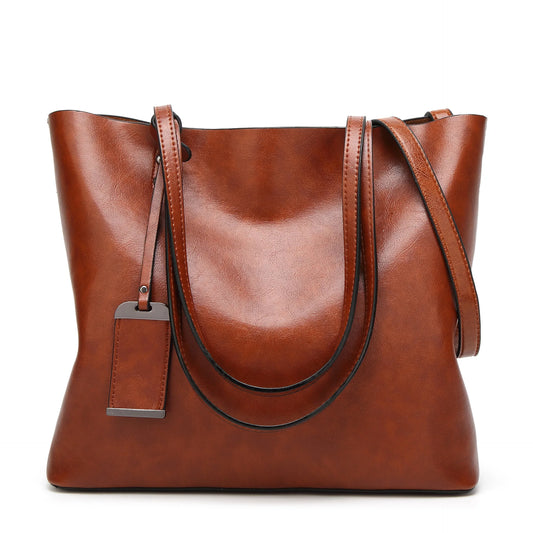 Retro style Women Hand Bag Shoulder Bag lady Large Fashion Shoulder Solid Leather Classic minimalist soft leather bag