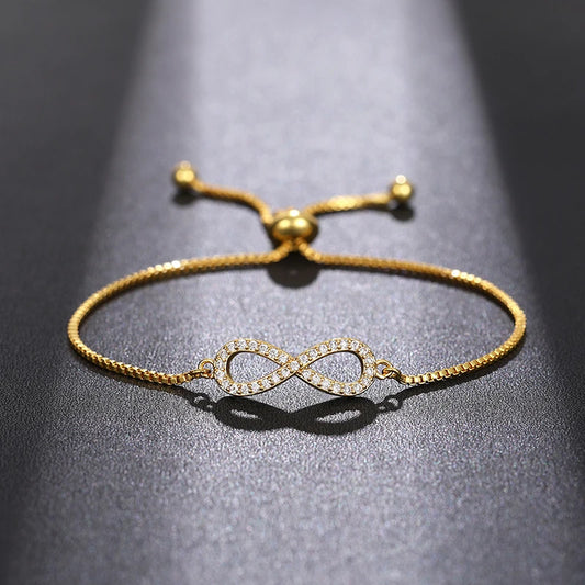 Trendy Simple Box Chain Bracelet Female Engagement Accessories Fashion Women Gold Color Bright Zirconia Hand Jewelry