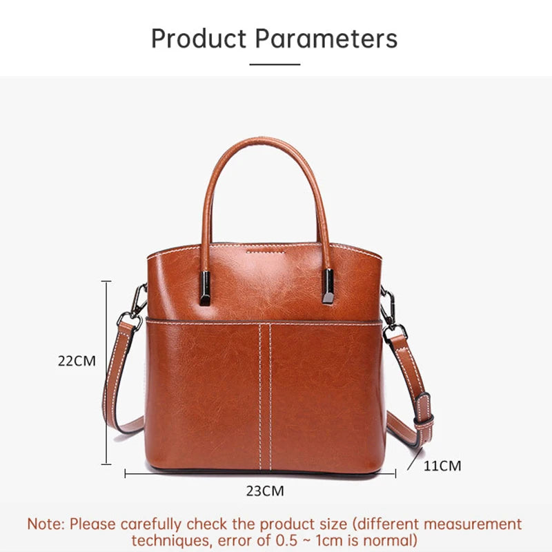 Cowhide Women's Tote Bags Luxury Handbags New Genuine Leather Women Shoulder Crossbody Bag Fashion Female Bucket Bag