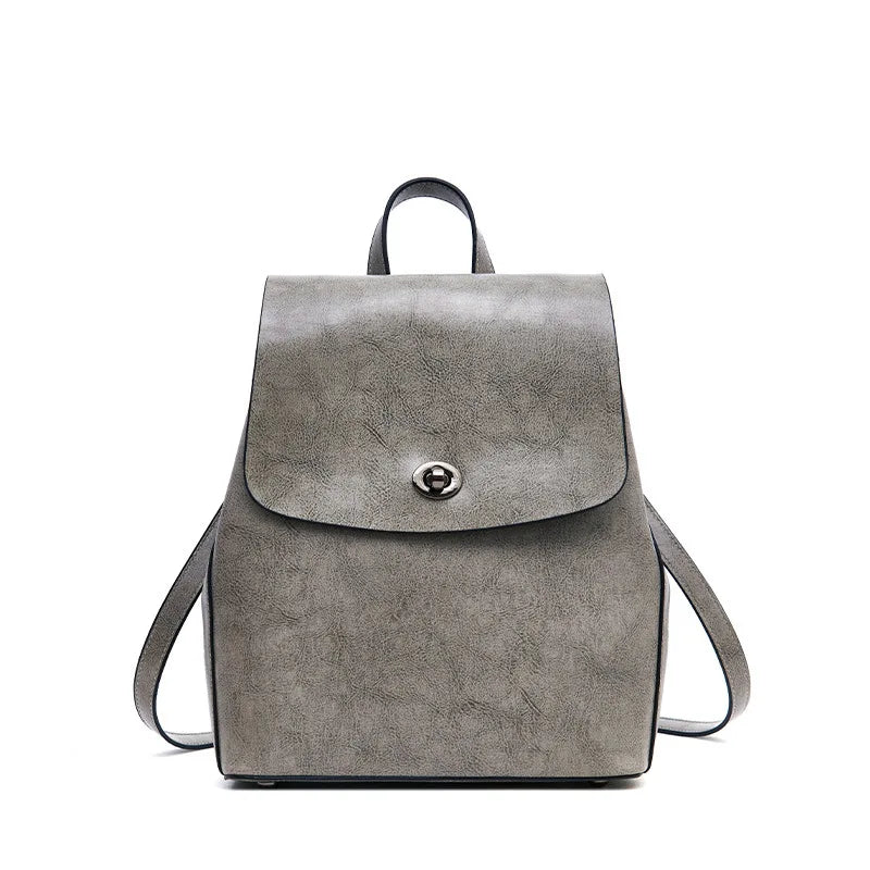 Genuine Leather Women Backpack Large Capacity Fashion Girls Back to School Bag High Quality Cowhide Female Laptop Backpacks