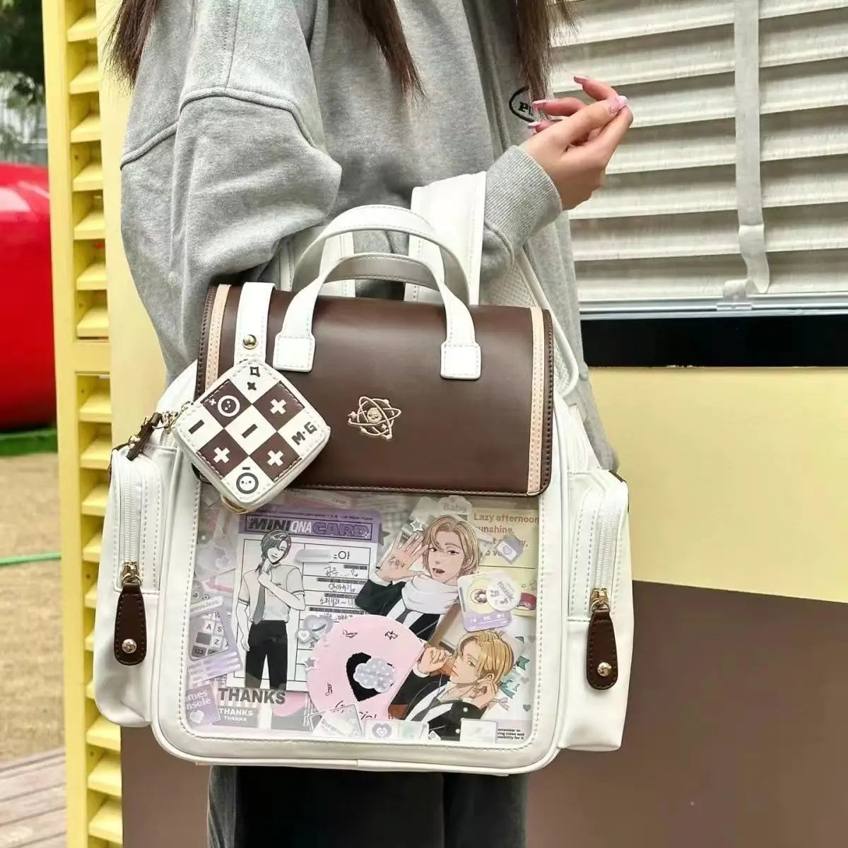 Transparent Ita Bag Backpack Women Harajuku Aesthetic JK Uniform Mochila Schoolbag Female Large Backpacks - EUFASHIONBAGS