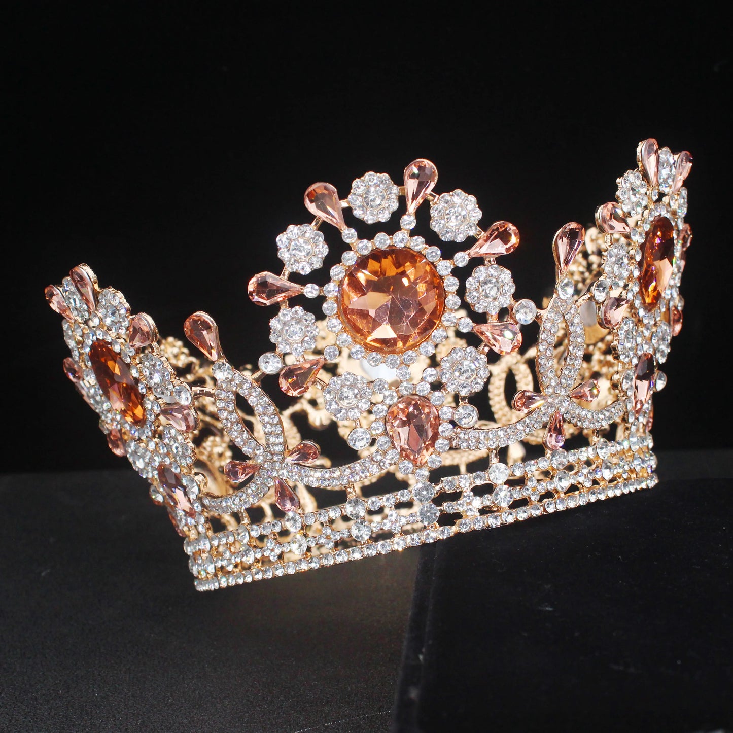 Royal Crystal King Crown Bride Tiaras and Crowns Queen Hair Jewelry Pageant Prom Diadem Headpiece Bridal Head Accessories - EUFASHIONBAGS