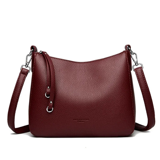 Genuine Brand Women's Soft Leather Shoulder Bags Luxury Designer Crossbody Bags Casual Tote Bag Messenger Commuting Sac