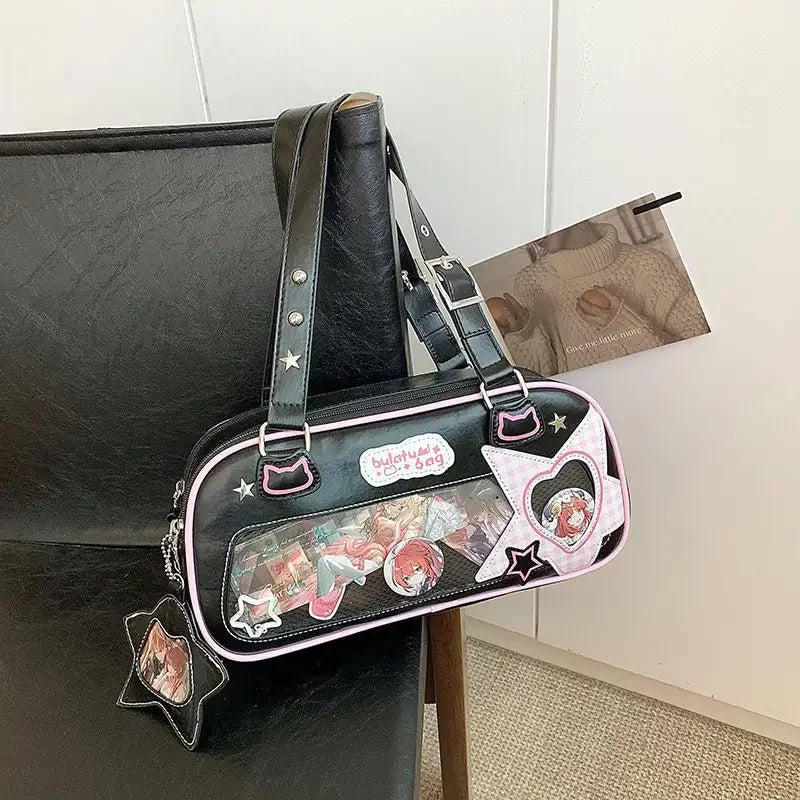 Y2K Harajuku Women Ita Bags Fashion Lolita JK Uniform Crossbody Shoulder Bags Subculture Individuality DIY Bolso Mujer - EUFASHIONBAGS