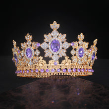 Cargar imagen en el visor de la galería, Crystal Queen King Tiaras and Crowns Bridal Diadem Headpiece Women Prom Hair Ornaments Wedding Bride Head Jewelry Accessories