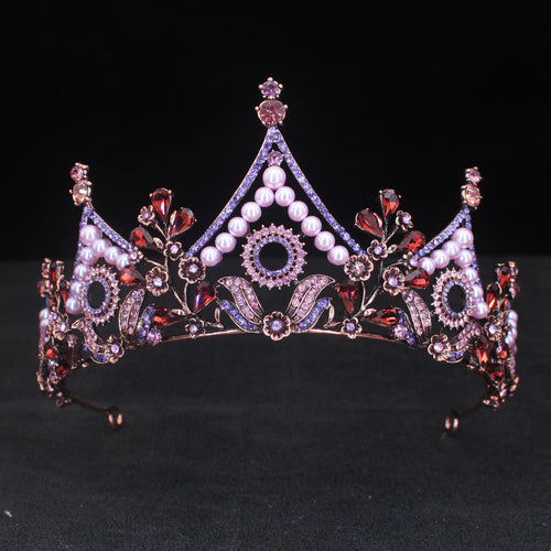 Royal Vintage Tiara Crown Headbands Princess Bridal Diadem For Women Girls Hair Ornaments Bride Head Jewelry Accessories