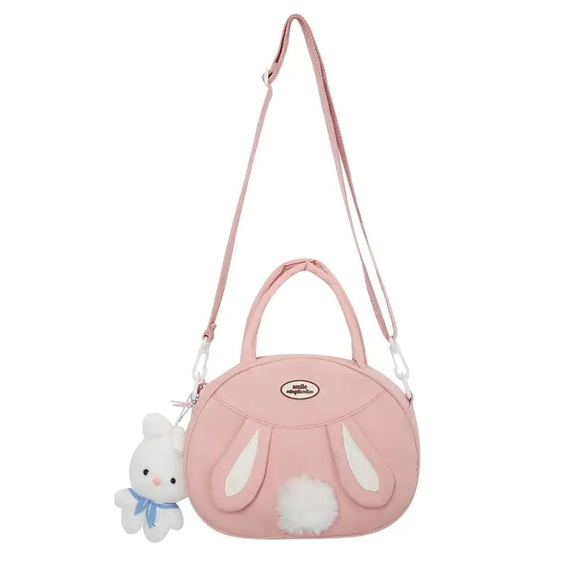 Rabbit Cute Y2k Handbag Women Vintage Harajuku Pu Leather Casual Shoulder Bag Large Kawaii Tote Bag Chic - EUFASHIONBAGS