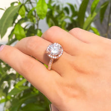 画像をギャラリービューアに読み込む, High Quality CZ Crystal 2 Carat Round Engagement Wedding Band Rings b143