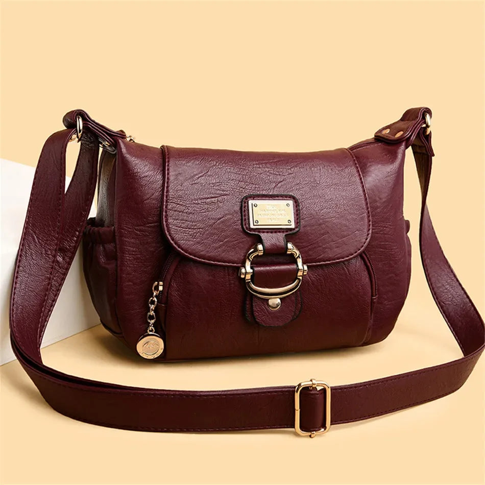 Luxury Brand Handbags Sac A Main Crossbody Bags for Women 2024 Leather Shoulder Bags Female Messenger Bag Soft Flap Bag - EUFASHIONBAGS