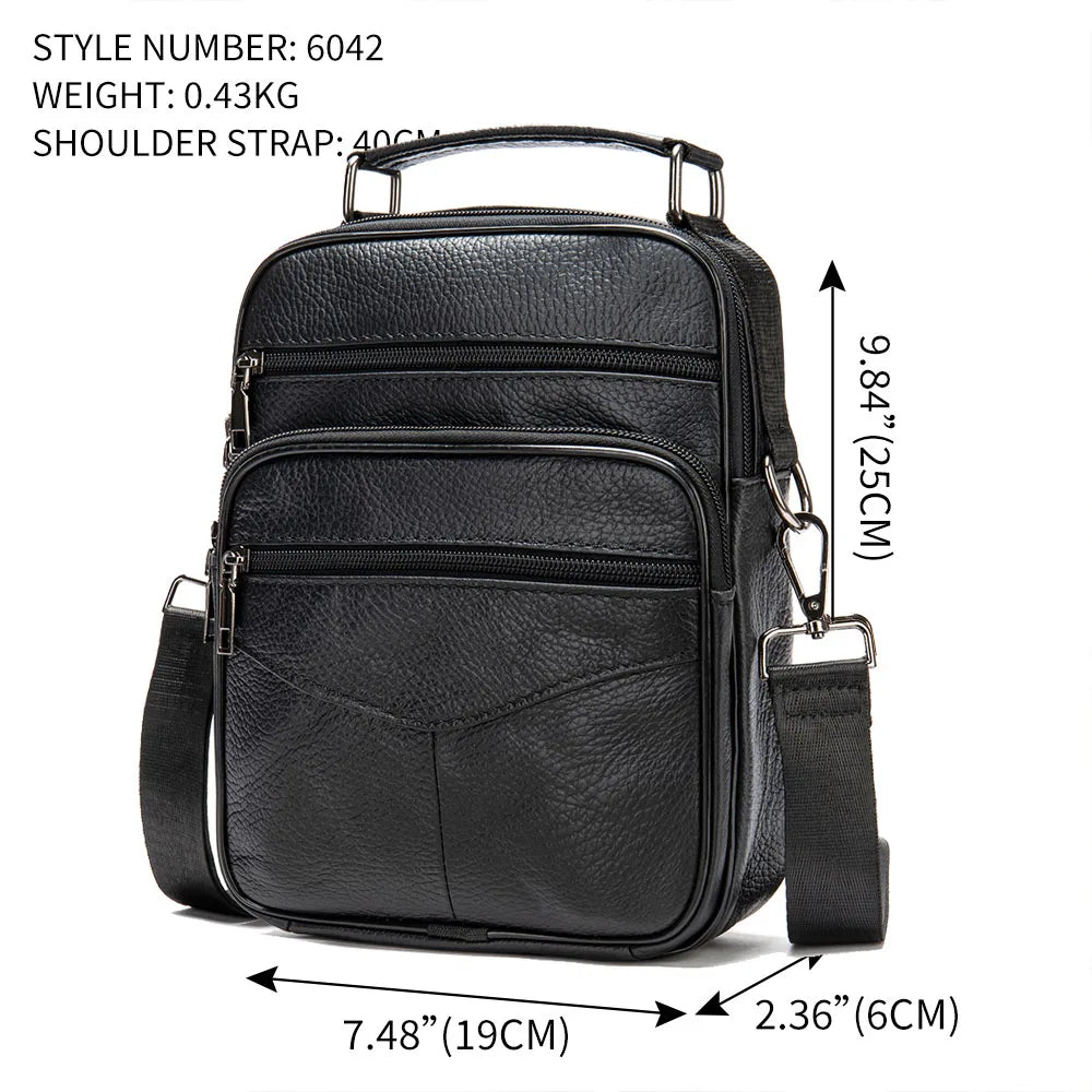 Mens Messenger Bags Fashion Top-handle Handbags Leather Men's Shoulder Bag for Men Bags Male Designer Crossbody Bags - EUFASHIONBAGS