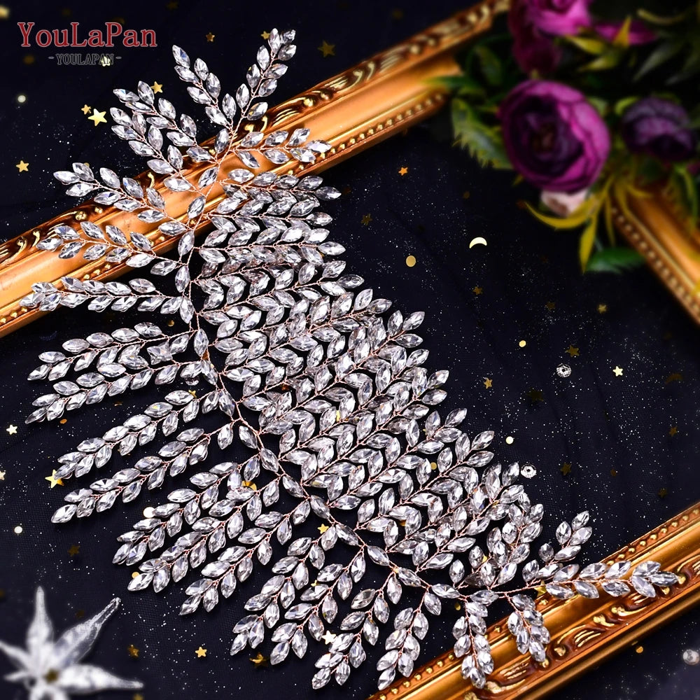 Wedding Tiara Crystal Bridal Headband Women Hair Crown Bridal Hair Accessories Bride Headpieces for Party Banquet - EUFASHIONBAGS