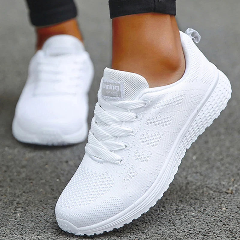 Women Flats Footwear Shoes Woman Lace Up Flats Shoes Casual Sneakers Women's Shoes Soft Zapatos Mujer Plus Size - EUFASHIONBAGS