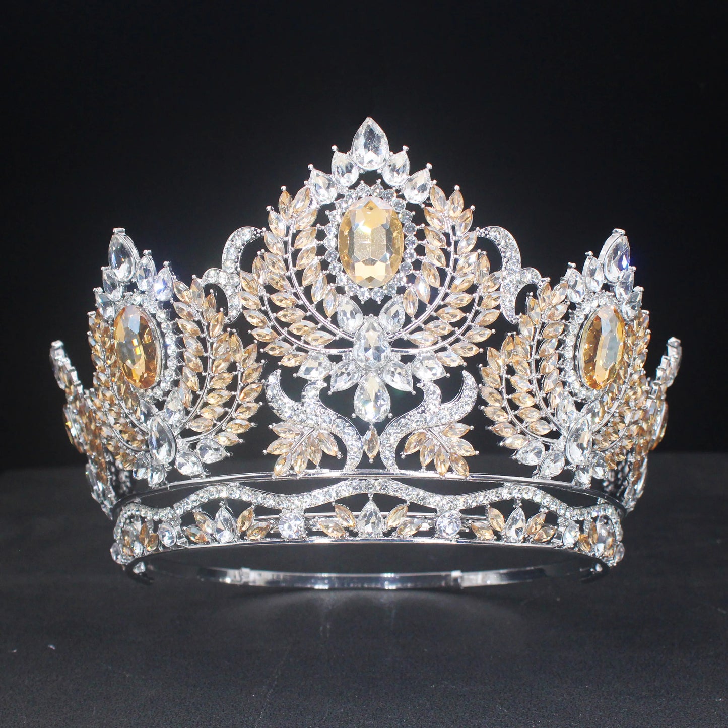 Adjustable Crystal Queen Tiaras and Crowns For Women Beauty Diadem Hair Ornaments Wedding Pageant Prom Hair Jewelry Accessories