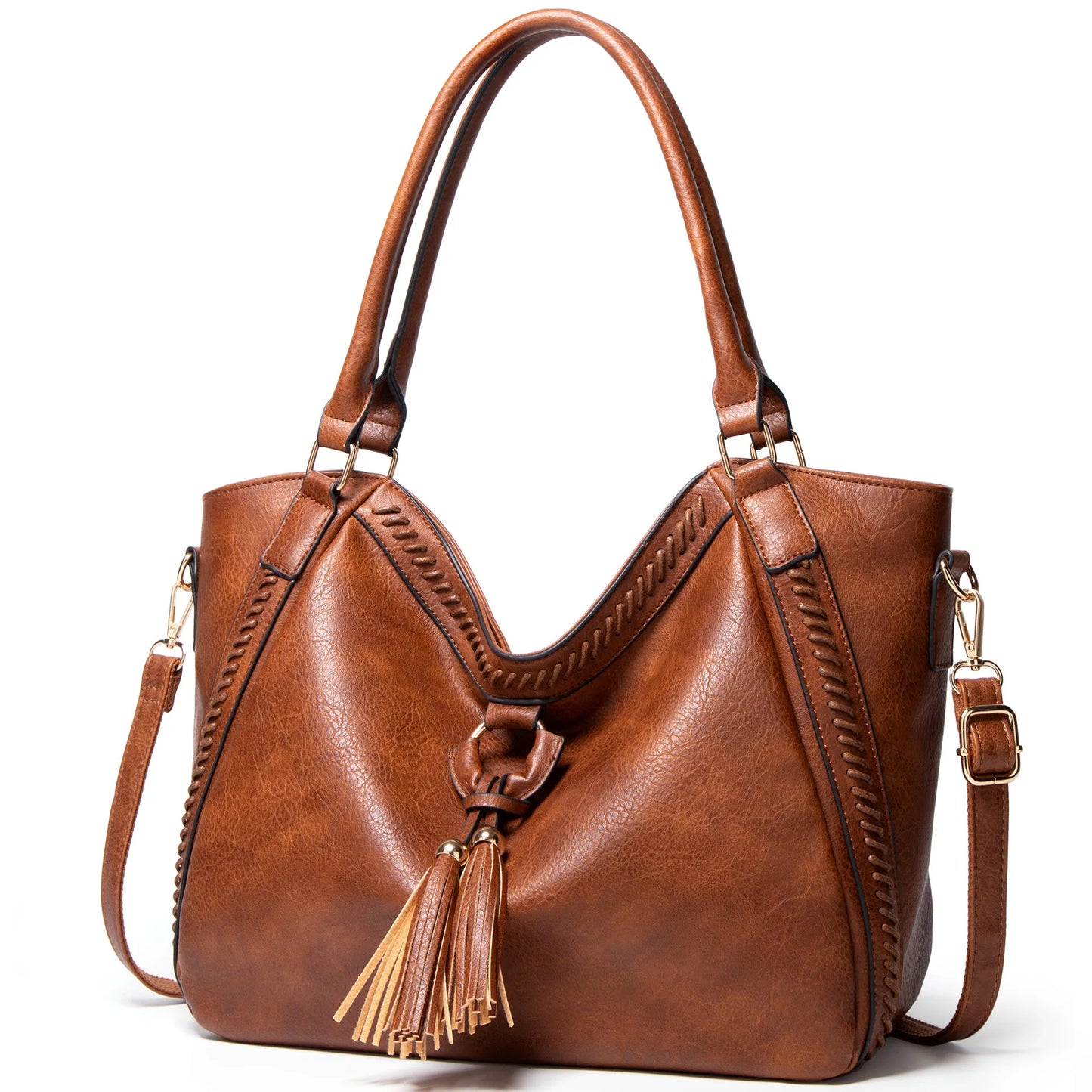 PU Leather Large Capacity Woman Handbag Fashion Large Soft Leather  Bag Fashion Shoulder Bag