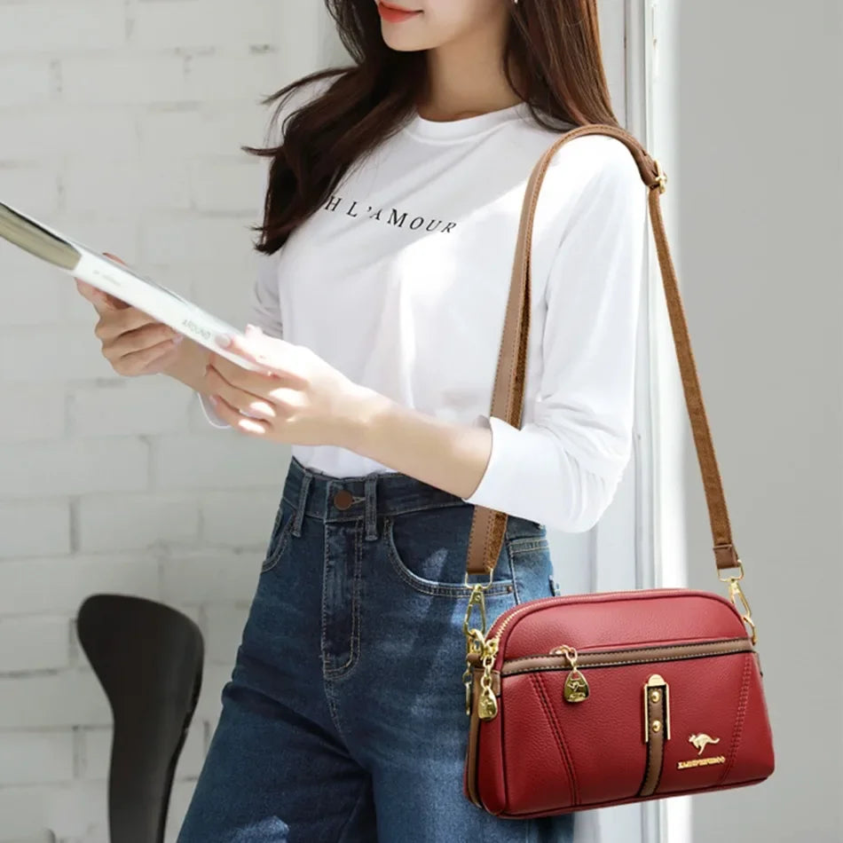 Fashion Shoulder Messenger Bags Luxury Soft Leather Crossbody Sac High Quality Small Handbags and Purses - EUFASHIONBAGS