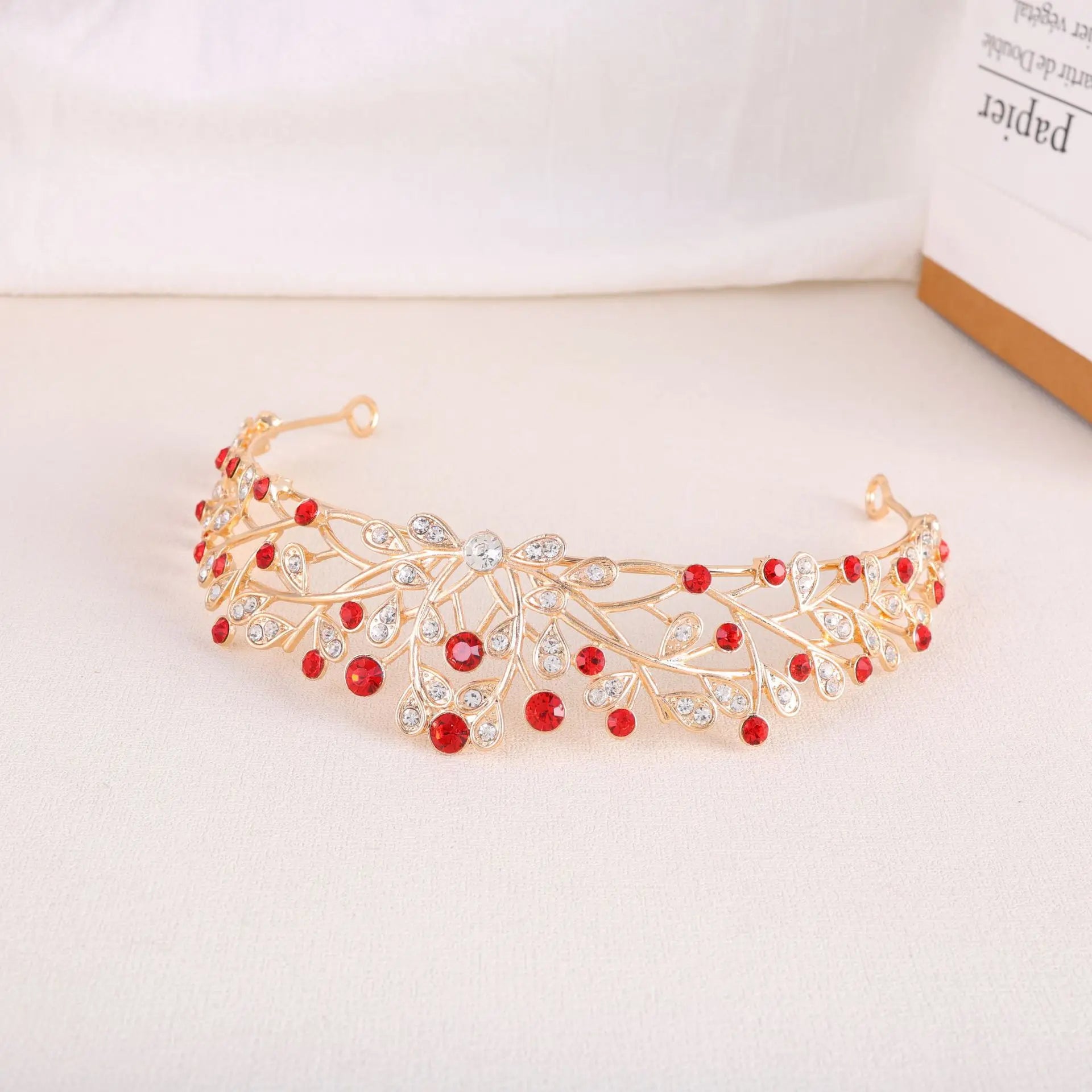 Classic Baroque AB Color Crystal Crown for Women Elegant Delicate Alloy Tiara Hair Band Banquet Party Princess Headdress Jewelry - EUFASHIONBAGS