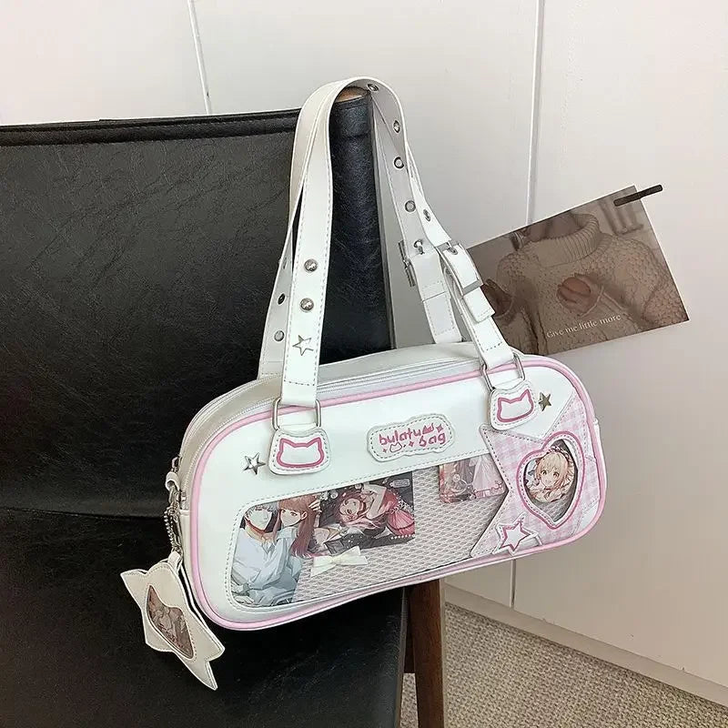 Y2K Harajuku Women Ita Bags Fashion Lolita JK Uniform Crossbody Shoulder Bags Subculture Individuality DIY Bolso Mujer - EUFASHIONBAGS