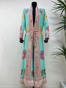 YUDX Miyake Pleated Vintage Printed Turn-down Collar Long Sleeve Mix Women Coat Woman Winter 2024 New Dubai Style Plus Size Coat