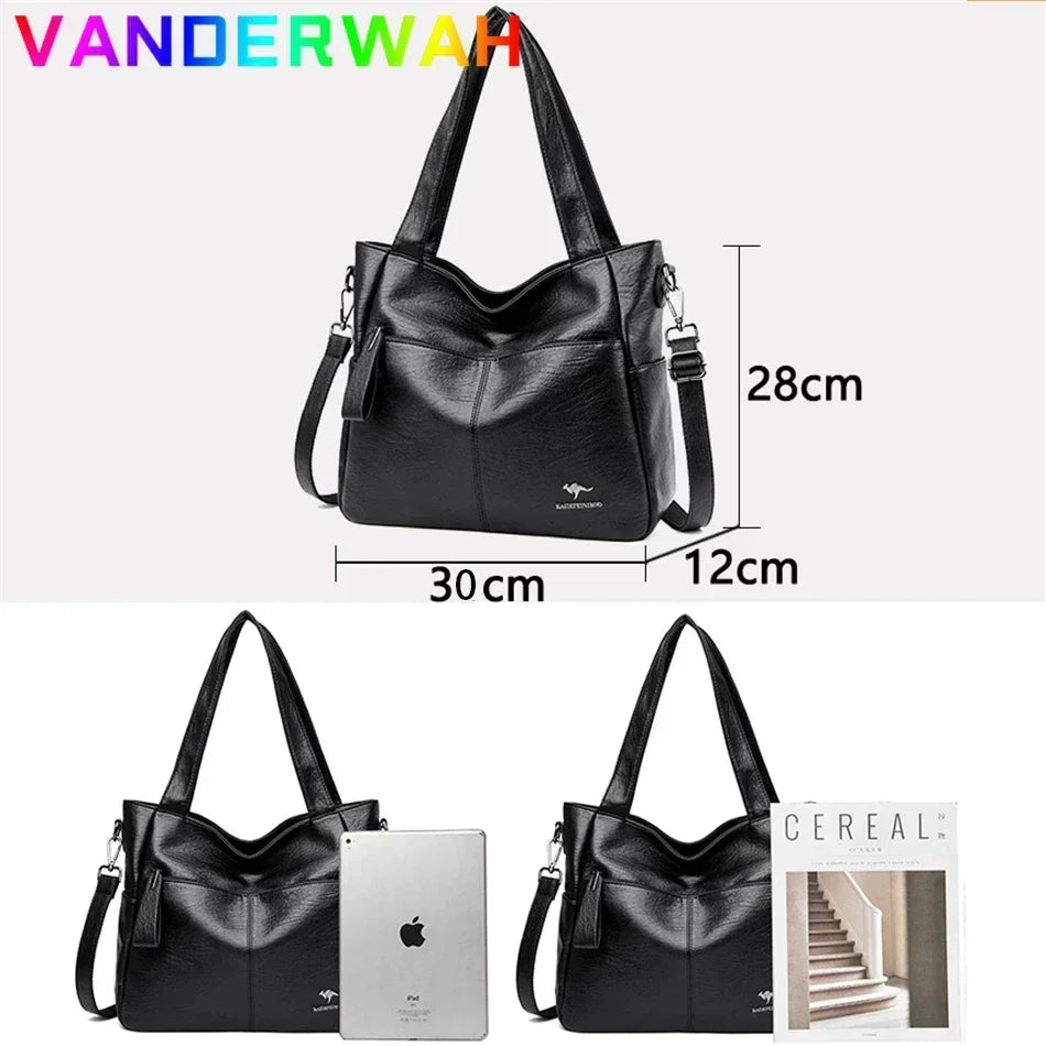 Luxury Casual Tote Women Bag High Quality Leather Ladies Hand Bags for Women 2024 Shoulder Bag Big Crossbody Bags Sac A Main - EUFASHIONBAGS