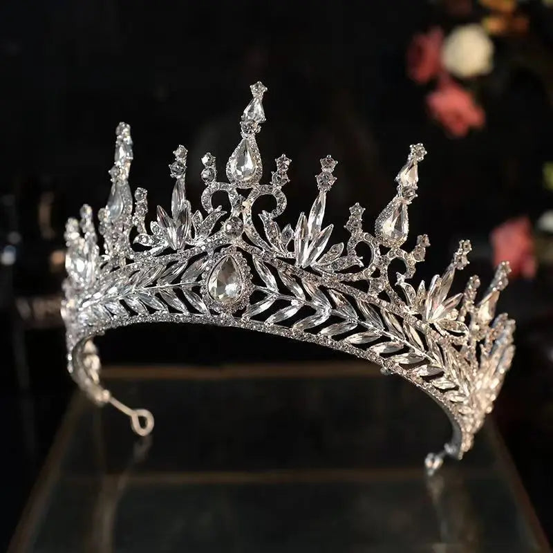 Luxury Sparkling Crystal Geometric Bridal Tiaras Crown Rhinestone Pageant Diadema Collares CZ Headpiece Wedding Hair Accessories - EUFASHIONBAGS