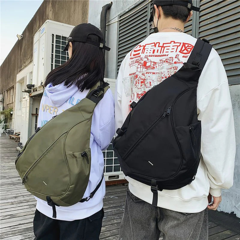 Large Men's Chest Pack Casual Hip Hop Travel Unisex Crossbody Bag High Quality Nylon Storage Shoulder Bag - EUFASHIONBAGS