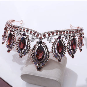 Baroque Luxury Miss Universe Big Rhinestone Wedding Crown Tiara Crystal Encrusted Queen Princess Diadem Pageant Hair Accessories