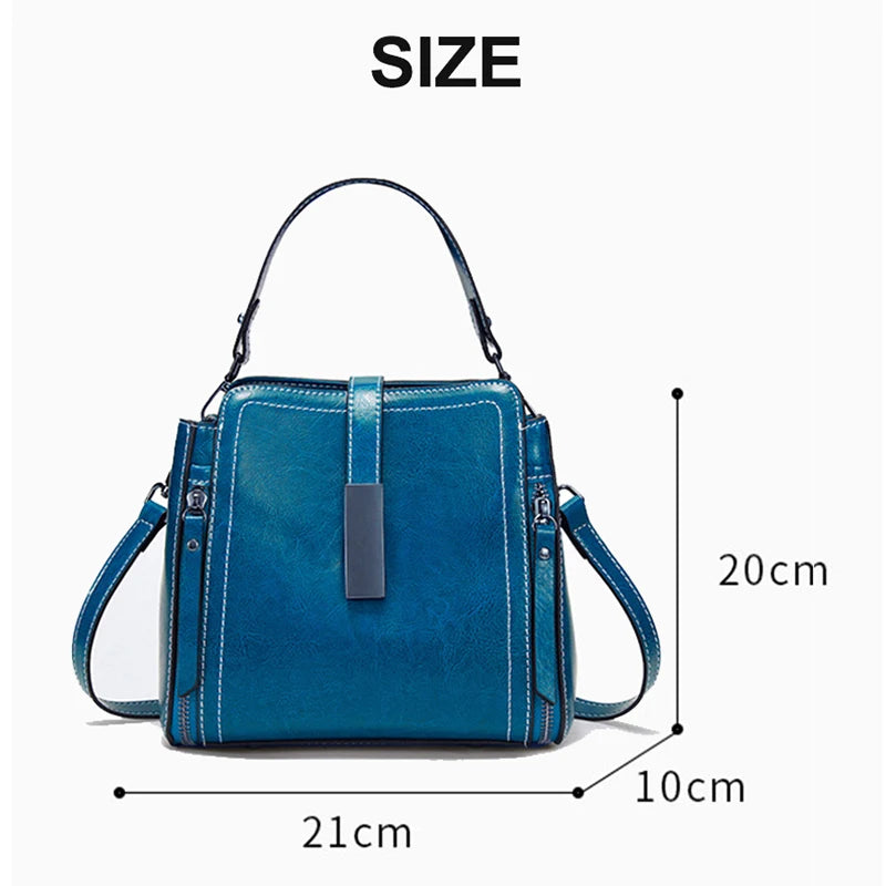 Cowhide Women Bags New Fashion Genuine Leather Women's Handbag High-quality Luxury Crossbody Shoulder Bag