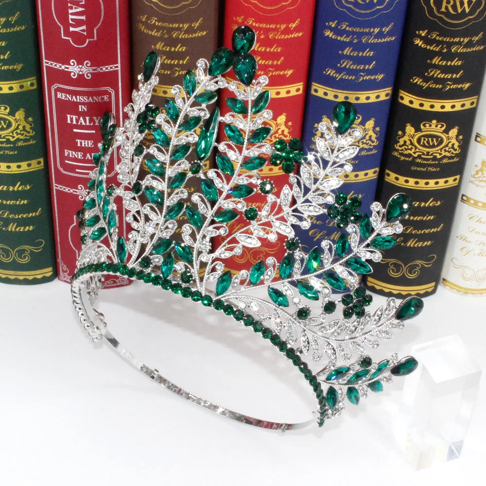 Luxury Miss Universe Paraguay Angola Wedding Crown for Women Big Rhinestone Banquet Tiara Party Costume Hair Jewelry Accessories - EUFASHIONBAGS