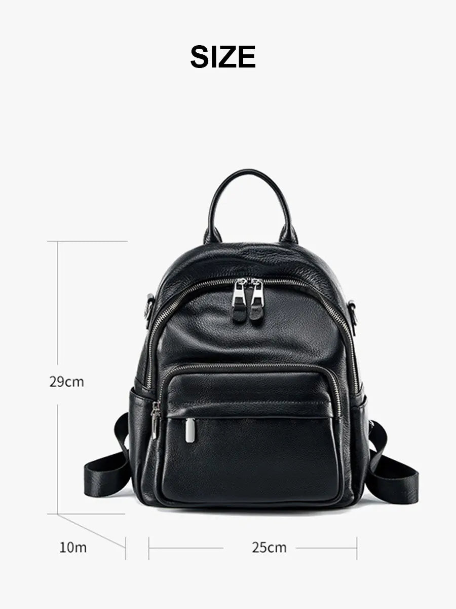 Genuine Leather Woman's Backpack Fashion Multifunctional Women Shoulder Bag High Quality Cowhide Casual Girls Backpacks 2696