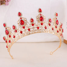 Cargar imagen en el visor de la galería, Trendy Wedding Crown Bridal Headpiece Gold Silver Color Rhinestone Crystal Diadem Queen Crown Princess Tiaras Bride Hair Jewelry