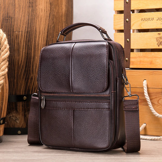 New shoulder bag husband bag men leather bag genuine leather handbag men messenger bag - EUFASHIONBAGS