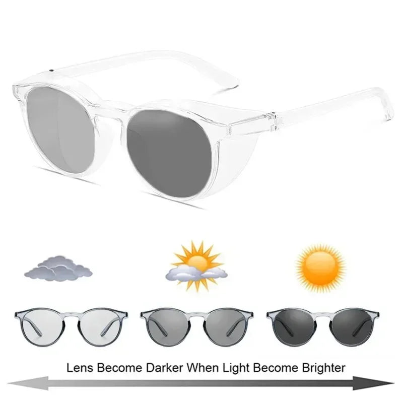 Protective Polarized Photochromic Sunglasses with Side Shields Blue Light Blocking Anti-allergy Anti Fog Wind Splash Goggles - EUFASHIONBAGS