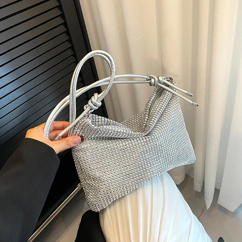 Luxury Clutch Bag for Women Diamond Shiny Shoulder Bag Chic Hand Bag Rhinestones Handbag Sparkle Ladies Evening Clutch Bag Purse