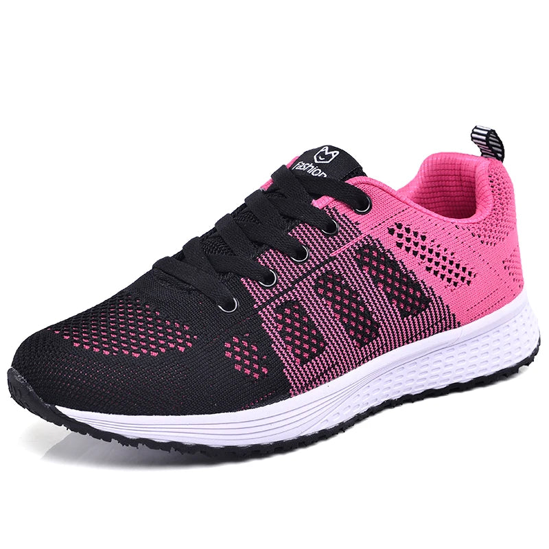 New Shoes for Women Casual Fashion Running Shoes Lace Up Mesh Walking Gym Shoes Breathable Lightweight Sneakers Athletic - EUFASHIONBAGS