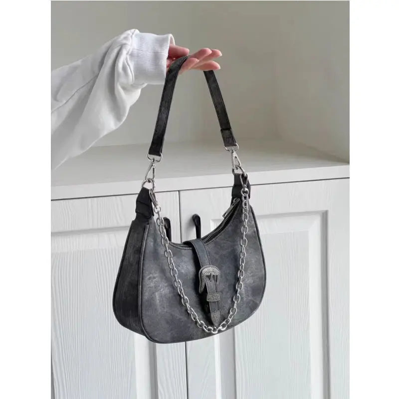 Vintage Shoulder Bags Female Fashion Summer Chains Korean Style Women's Bag Trend Latest Design Harajuku Bolso Mujer