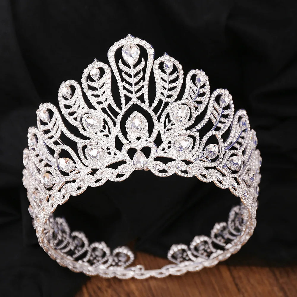 Miss Thailand Power of Resilience Pageant Royal Queen Large Diadem Bridal Crown Headdress Wedding Dress Hair Jewelry Accessories - EUFASHIONBAGS