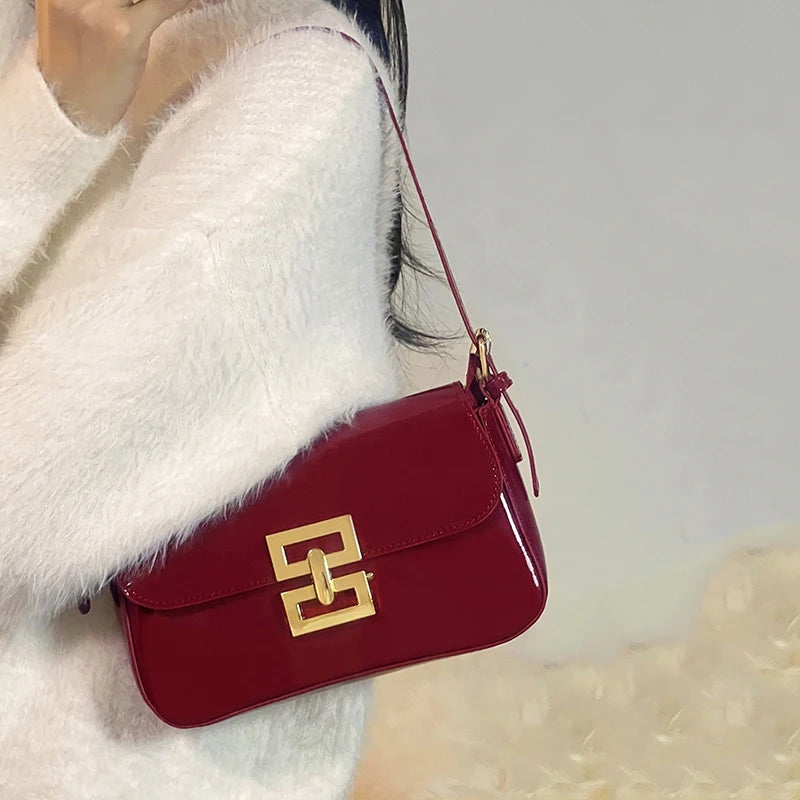 Luxury Women Brand PU Leather Crossbody Bag High-end Texture Underarm Bag for Women Crossbody Bag Small Square Bag - EUFASHIONBAGS