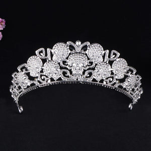 Gothic Black Skull Crystal Tiaras Crowns Queen Skeleton Diadem Witch Headdress Jewelry Halloween Cosplay Party Head Accessories