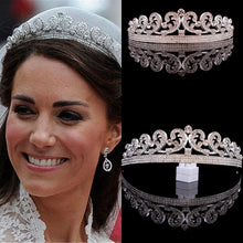 Cargar imagen en el visor de la galería, Baroque Princess Diana William Kate Bridal Crown Tiaras Boutique Rhinestone Diadem Veil Tiara Headbands Wedding Hair Accessories