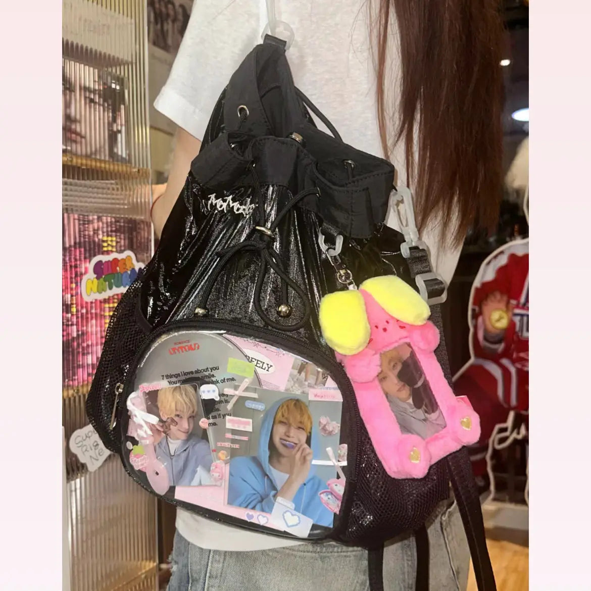 Silver Ita Bag Women New Japanese Style Pocket Chic Portable Y2k Backpack Female Hot Girls Backpacks Aesthetic