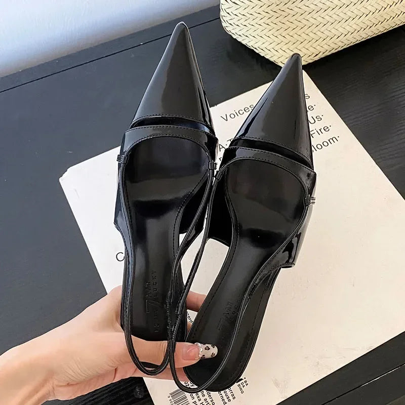 Sexy Pointed Toe Thin High Heels Women Shallow Hollow Concise Elegant Office Shoes Fashion Pumps Brand Designer Sandals Women