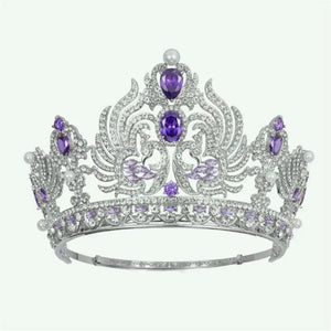 Adjustable Beauty Queen Tiara Crowns For Women Crystal Diadem Hair Ornaments Wedding Bridal Hair Jewelry Accessories