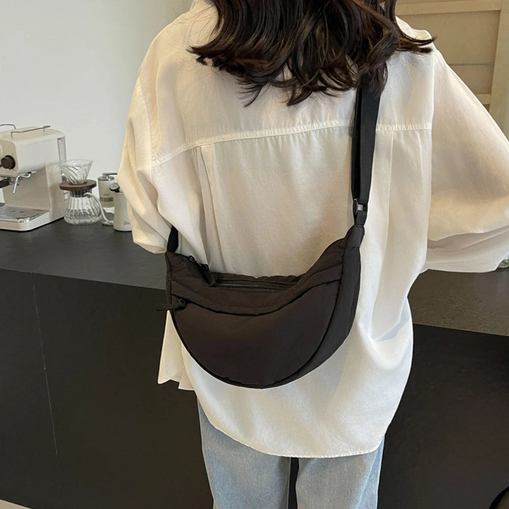 Fashion Crossbody Bags for Women Men Small Sling Shoulder Bag Luxury Design Handbag Chic Half Moon Crescent Hobo Bag Purses - EUFASHIONBAGS