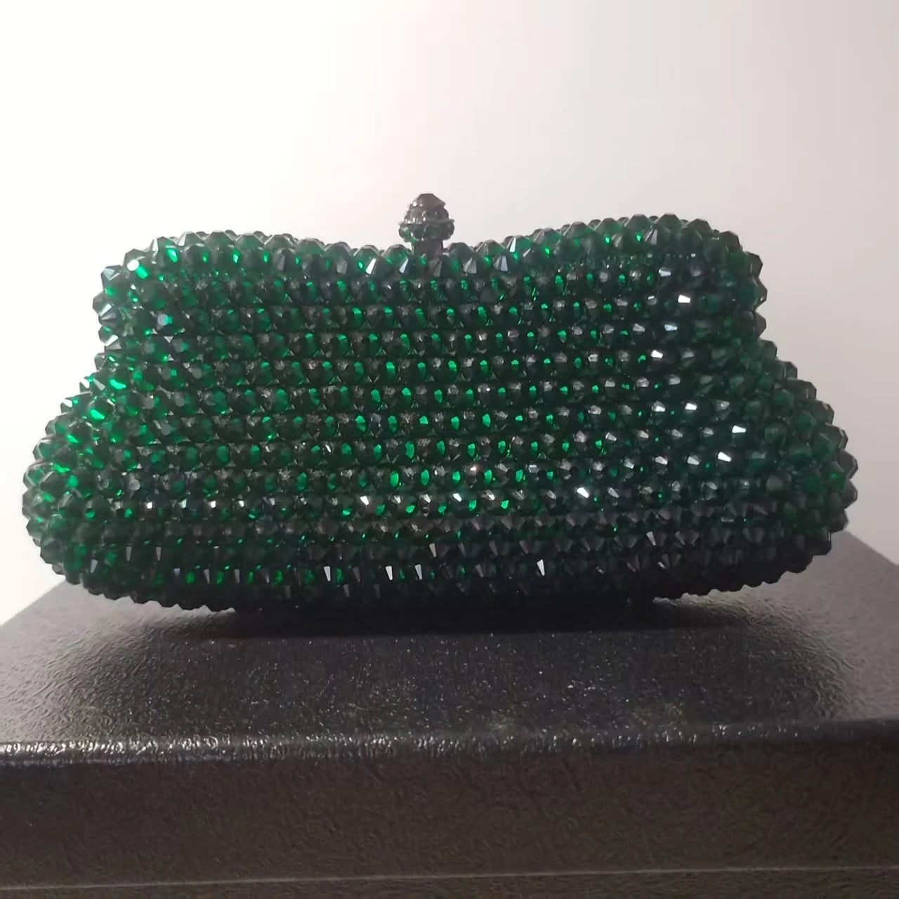 Women Wedding Bridal Red/Green Evening Clutch Purse  Rhinestones Day Clutches Dinner Party Purses Diamond Cocktail Handbags