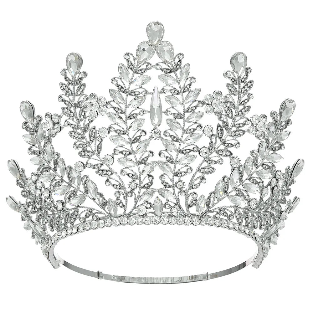 Luxury Miss Universe Paraguay Angola Wedding Crown for Women Big Rhinestone Banquet Tiara Party Costume Hair Jewelry Accessories - EUFASHIONBAGS