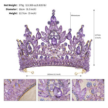 Cargar imagen en el visor de la galería, Luxury Crystal Tiaras And Crown Rhinestone Big Diadem For Women Party Pageant Bridal Wedding Hair Accessories Jewelry Crown Gift