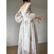 Laden Sie das Bild in den Galerie-Viewer, 2023 Summer Korean Style Floral Evening Party Dresses Chiffon Long Sleeve Beach Midi Fairy Dress Vestidos De Ocasion Formales