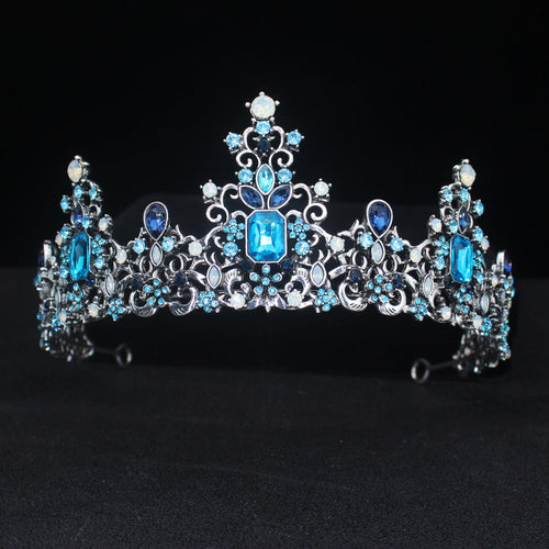 Vintage Crystal Tiara Crown Headbands Bridal Diadem For Women Wedding Hair Jewelry Accessories Bride Pageant Prom Headpiece