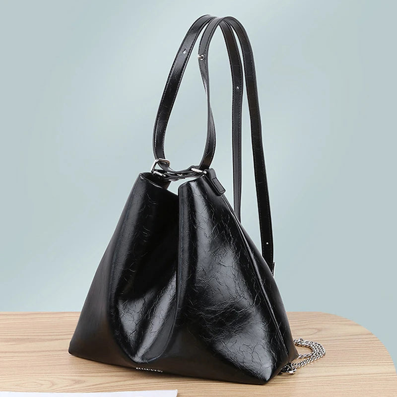 Women's Genuine Leather Handbags Designer Bags Famous Brand Female bag Luxury Shoulder Leather Fashion Bags - EUFASHIONBAGS