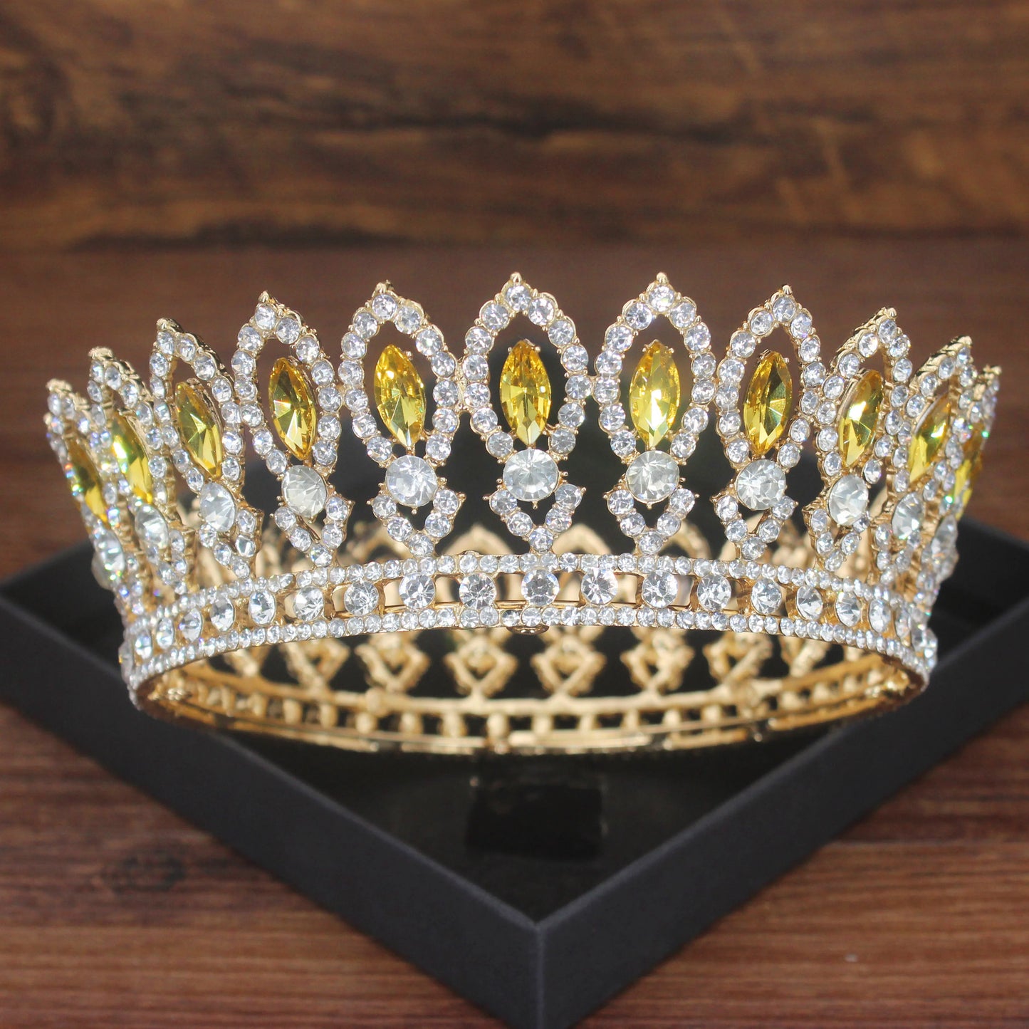 Luxury Crystal Tiaras and Crowns Queen Bride Diadem Wedding Bridal Headpiece For Women Hair Jewelry Accessories - EUFASHIONBAGS